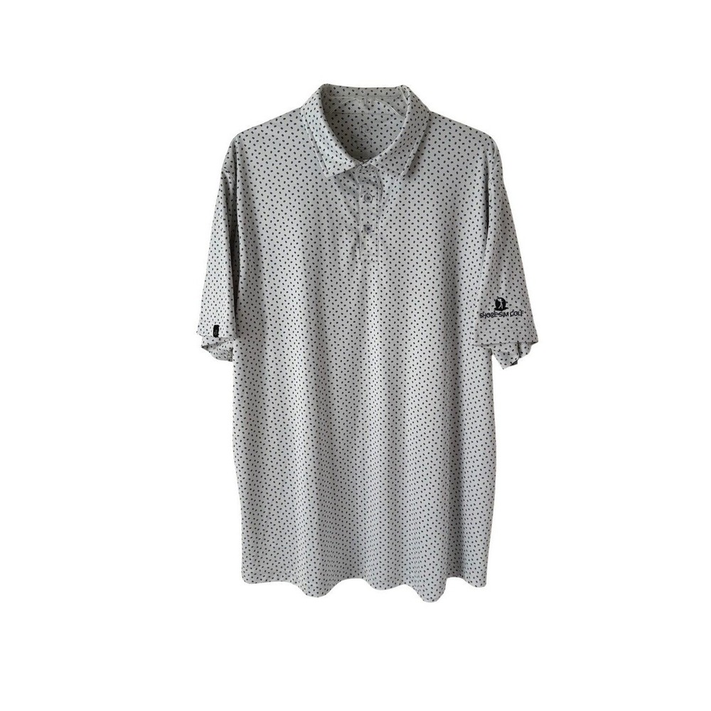 Swannies Performance Golf Polo Shirt Short Sleeve Breathable Floral Print XXL